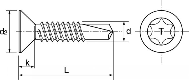 Vis auto-perforeuse L16 mm ø4,2 mm 990003 Unelvent