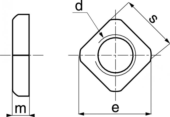 OPIOL QUALITY® Lot de 10 écrous carrés de forme basse DIN 562 M8 en acier inoxydable A2 V2A 