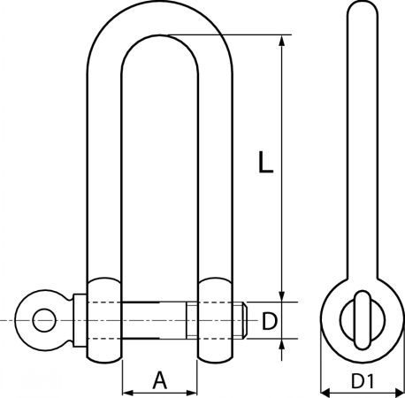 Manille lyre forgée - Inox A4 - ACTON - MisterMateriaux