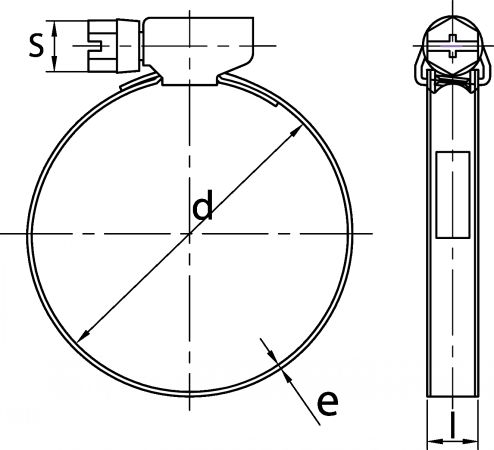 Collier de serrage 140 - 160 mm avec une bande de 12 mm en acier