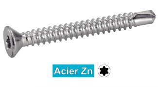 Vis autoperceuses tête fraisée six lobes / Six lobe countersunk head self drilling screws