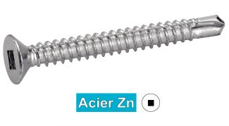 Vis autoperceuses tête fraisée carrée / Square countersunk head self drilling screws