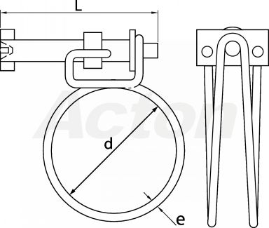 Collier bande non perfor&eacute;e t&ecirc;te d&eacute;port&eacute;e 9mm