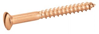 Vis bois tête fraisée bombée fendue laiton / Slotted raised countersunk head wood screws