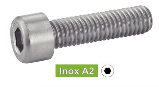 Vis à métaux tête cylindrique six pans creux inox A2 / Hexagon socket head cap screws