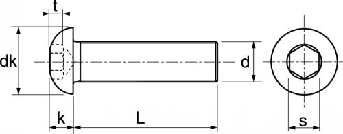 Vis métaux tête bombée six pans creux / Hexagon socket button head screws