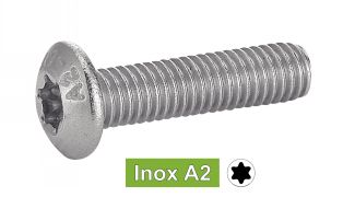 Vis à métaux tête bombée six lobes inox A2 / Six lobes button head screws