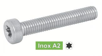 Vis a métaux tête cylindrique basse six lobes inox A2