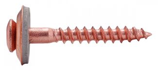 Vis à bois tête fraisee bombee six lobes / Six lobe raised countersunk head screws + EPDM washer