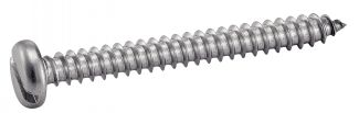 Vis à tôle tête cylindrique large fendue inox A2 / Slotted pan head self tapping screws forme C