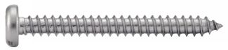 Vis à tôle tête cylindrique large fendue inox A2 / Slotted pan head self tapping screws forme C