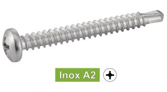 Vis autoperceuses tête cylindrique phillips Inox A2 / Phillips pan head self drilling screws