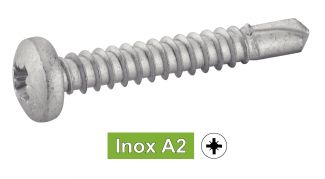 Vis autoperceuses tête cylindrique pozidrive AISI 410 / Pozidrive pan head self drilling screws