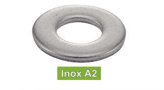 Rondelles inox plates moyennes type M inox A2 / Flat medium stamped washers type m