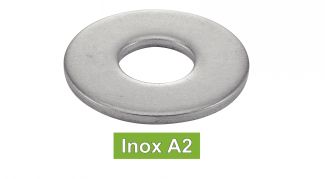 Rondelles inox plates larges type L inox A2 / Large plain stamped washers type L