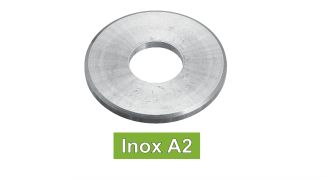 Rondelles inox plates larges décolletées type L inox A2 / Machined wide washers type L