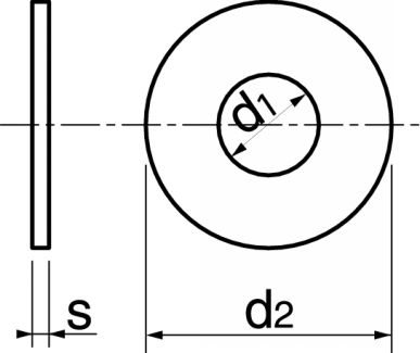 Rondelles plates larges décolletées type L - Machined wide washers type L