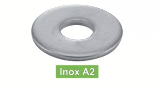 Rondelles inox plates larges inox A2 / Large plain washers