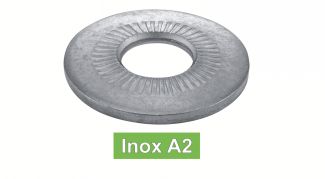 Rondelles coniques striées série large inox A2 / Contactlock washers large type