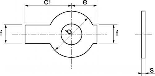 Freins d'écrous droits à ailerons / Washers with long tab