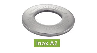 Rondelles coniques striées série étroite inox A2 / Contactlock washers narrow type