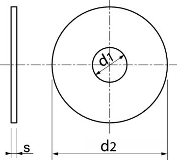 Rondelles pour constructions bois forme R / Washers for wood constructions form R