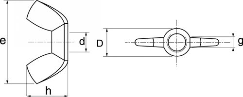 Ecrous oreilles américaines / Wing nuts american type