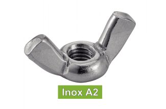 Ecrous oreilles américaines inox A2 / Wing nuts american type