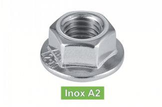 Ecrous à embase crantée inox A2 / Hexagon flange nuts with serration