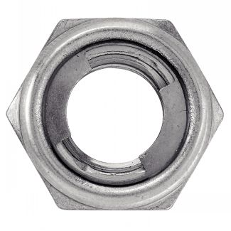 Ecrous hexagonaux indésserable bague métal inox A2 / Hexagon locknuts with metal insert