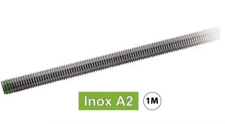 Tige filetée pas à gauche longueur 1 mètre  inox A2 / Threaded rods