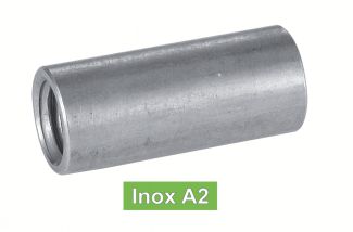 Manchons cylindriques taraudés inox A2 / Cylindrical coupling nuts