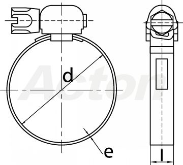 Collier bande perfor&eacute;e 13 mm