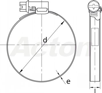 Collier bande non perfor&eacute;e t&ecirc;te d&eacute;port&eacute;e 9mm