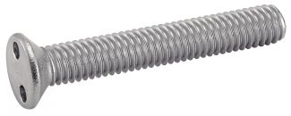 Vis à metaux inviolable snake eyes inox A2 / Metric thread flat head security screws - snake eye