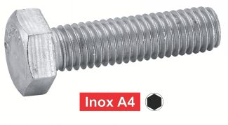 Vis à métaux tête hexagonale inox A4 / Hexagon Head Screws