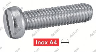 Vis &agrave; m&eacute;taux t&ecirc;te cylindrique fendue inox A4 / Slotted cheese head machine screws