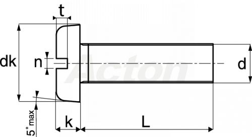 Vis &agrave; m&eacute;taux t&ecirc;te cylindrique large fendue / Slotted pan head machine screws
