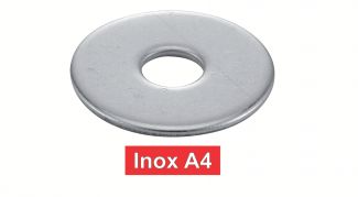 Rondelles inox plates extra larges type LL inox A4 / Extra large plain stamped washers type LL