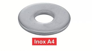 Rondelles inox plates larges inox A4 / Large plain washers