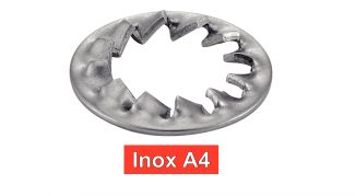 Rondelles éventail à dentures intérieures JZ inox A4 / Serrated internal teeth lock washers