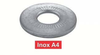 Rondelles coniques striées série large inox A4 / Contactlock washers large type