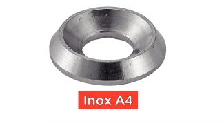 Rondelles cuvette décolletées inox A4 / Machined cup washers