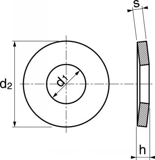 Rondelles élastiques coniques statiques / Conical spring washers