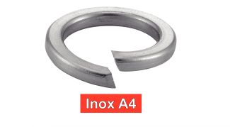 Rondelles inox élastiques grower section carrée inox A4 / Spring lock washers square section