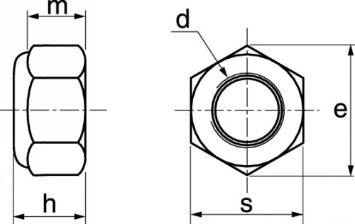 Ecrous indesserables bague nylon / Hexagon locknuts with nylon insert