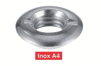 Ecrous fraisés bombés inox A4 / Raised countersunk slotted nuts