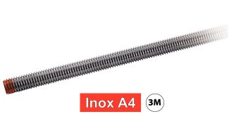 Tige filetée longueur 3 mètres inox A4 / Threaded rods
