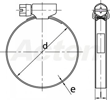 Collier bande pleine 12mm