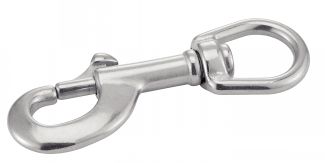 Mousqueton a targette avec emerillon inox A4 / Spring hook
